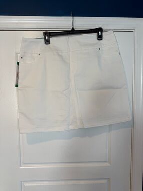 White Denim Skirt - Classic Mini